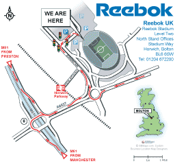 Reebok Location Map