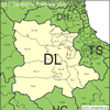 Darlington postcode map