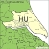 Hull postcode map