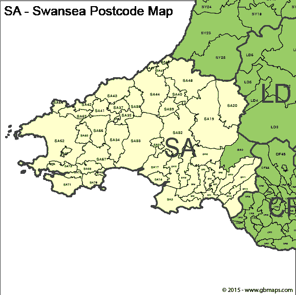 swansea postcode district map