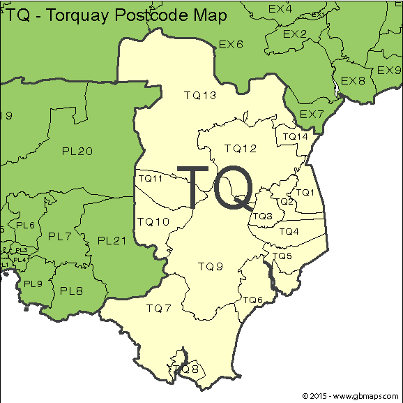 torquay postcode district map