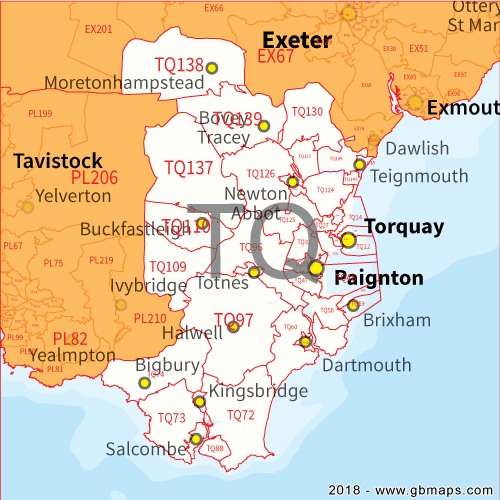 torquay postcode sector map