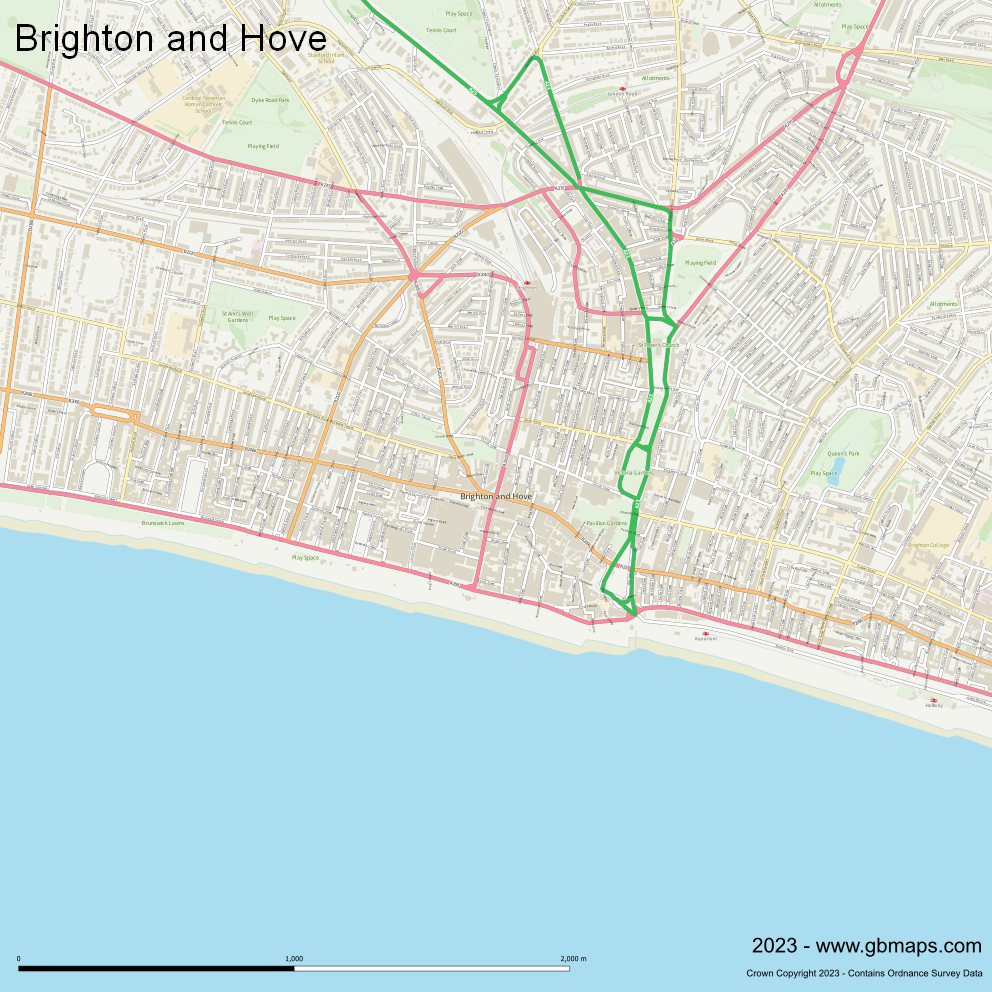 Download Brighton And Hove city Map