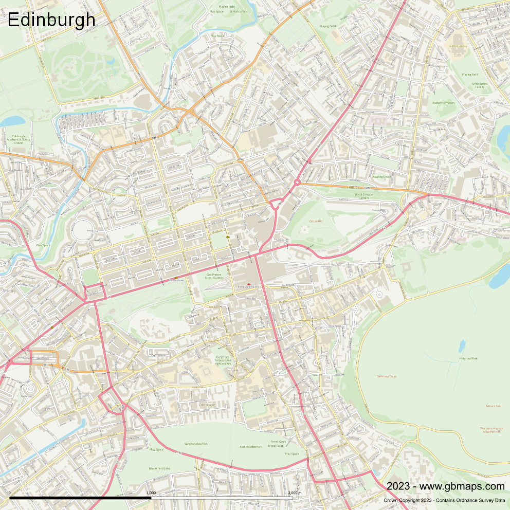 Download Edinburgh city Map
