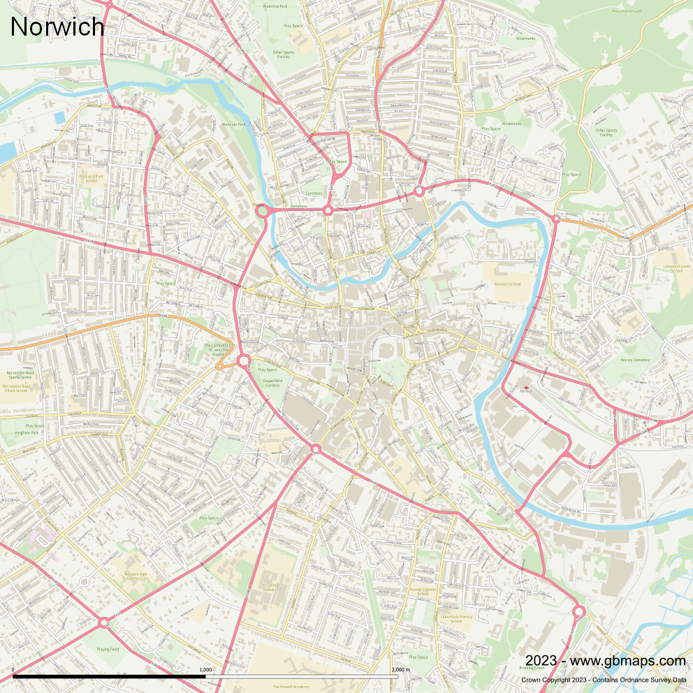 Download Norwich city Map