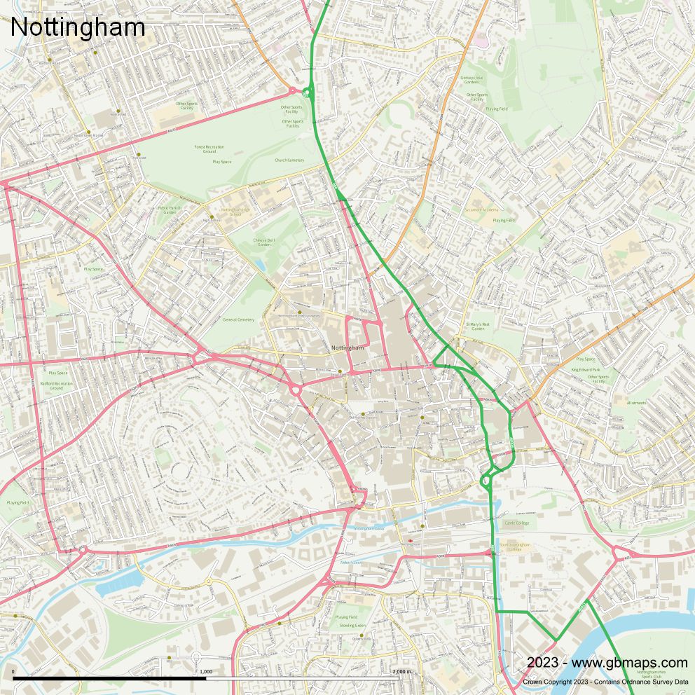 Download Nottingham city Map