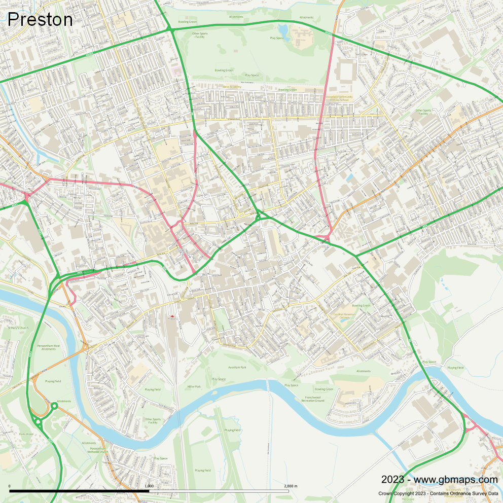 Download Preston city Map