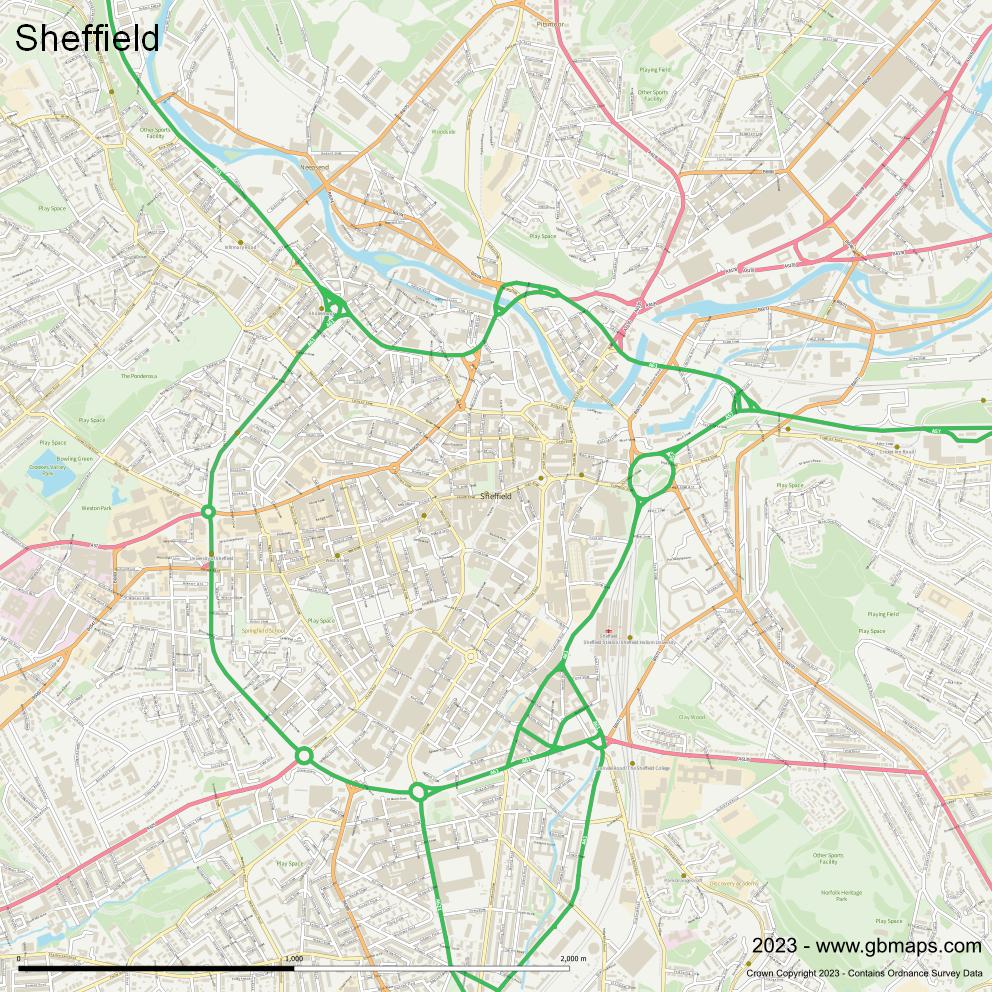Download Sheffield city Map