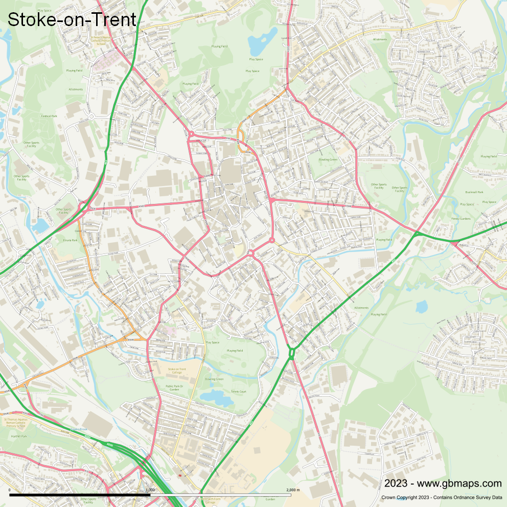Download Stoke-on-trent city Map