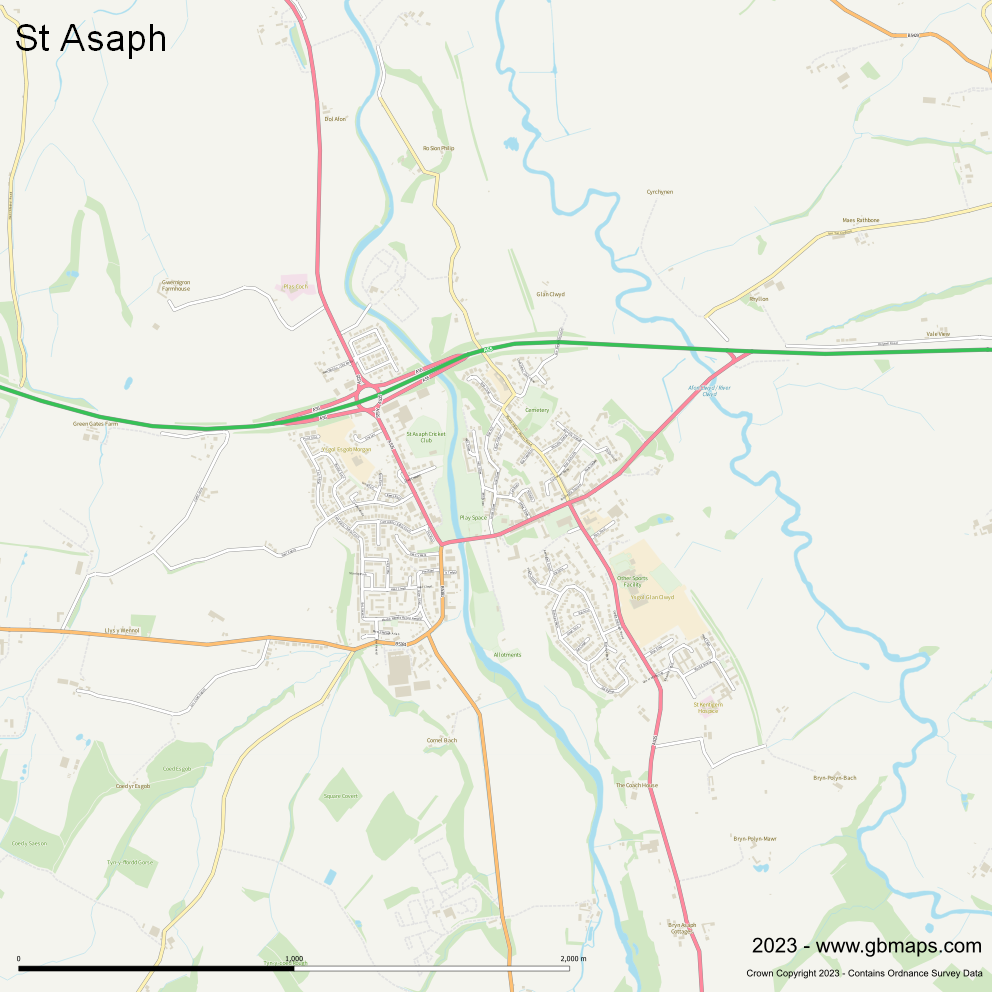 Download St Asaph city Map