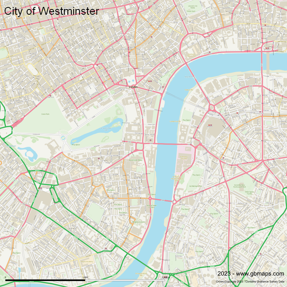 Download Westminster city Map