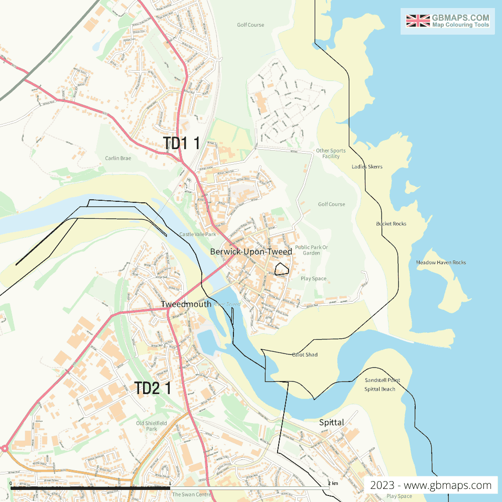 Download Berwick-upon-tweed Town Map