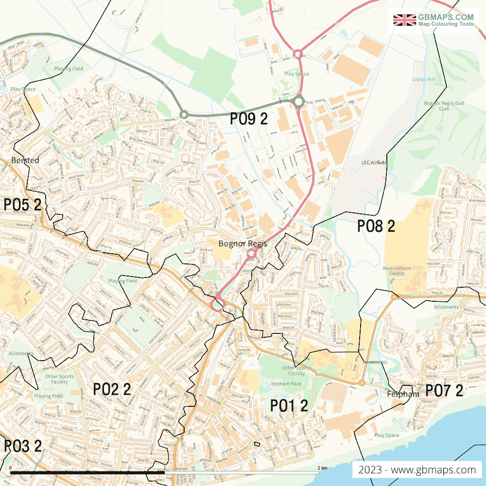 Download Bognor Regis Town Map