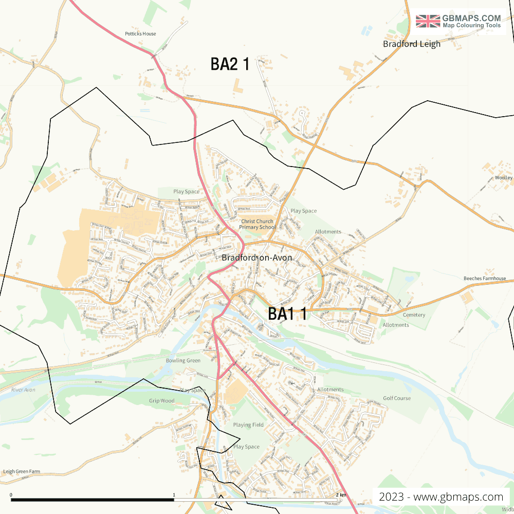 Download Bradford-on-avon Town Map