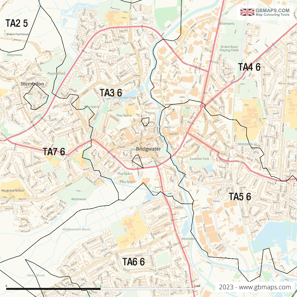 Download Bridgwater Town Map