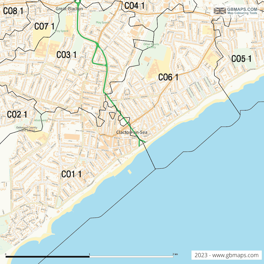 Download Clacton-on-sea Town Map