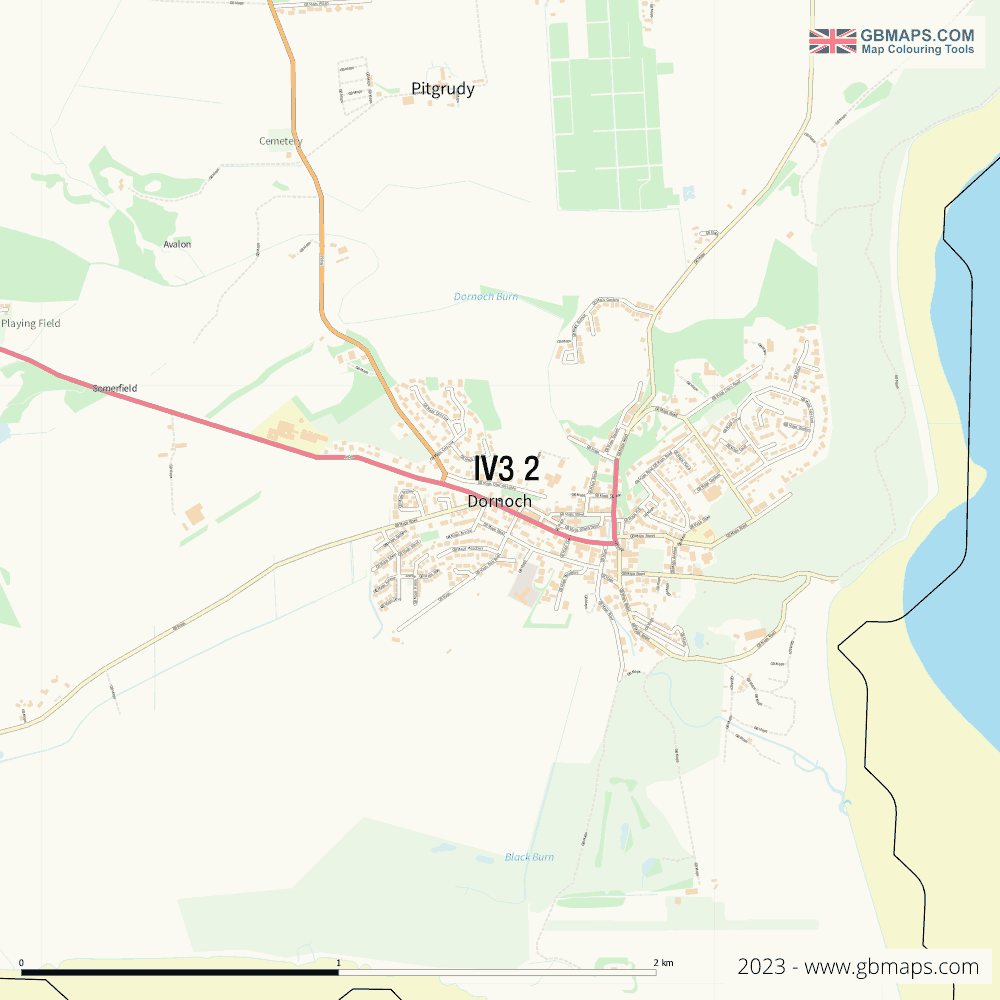 Download Dornoch Town Map