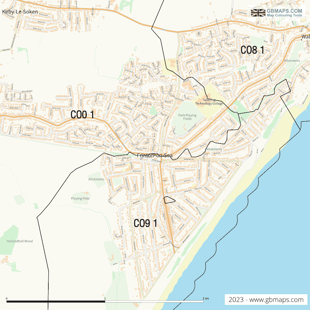 Download Frinton-on-sea Town Map