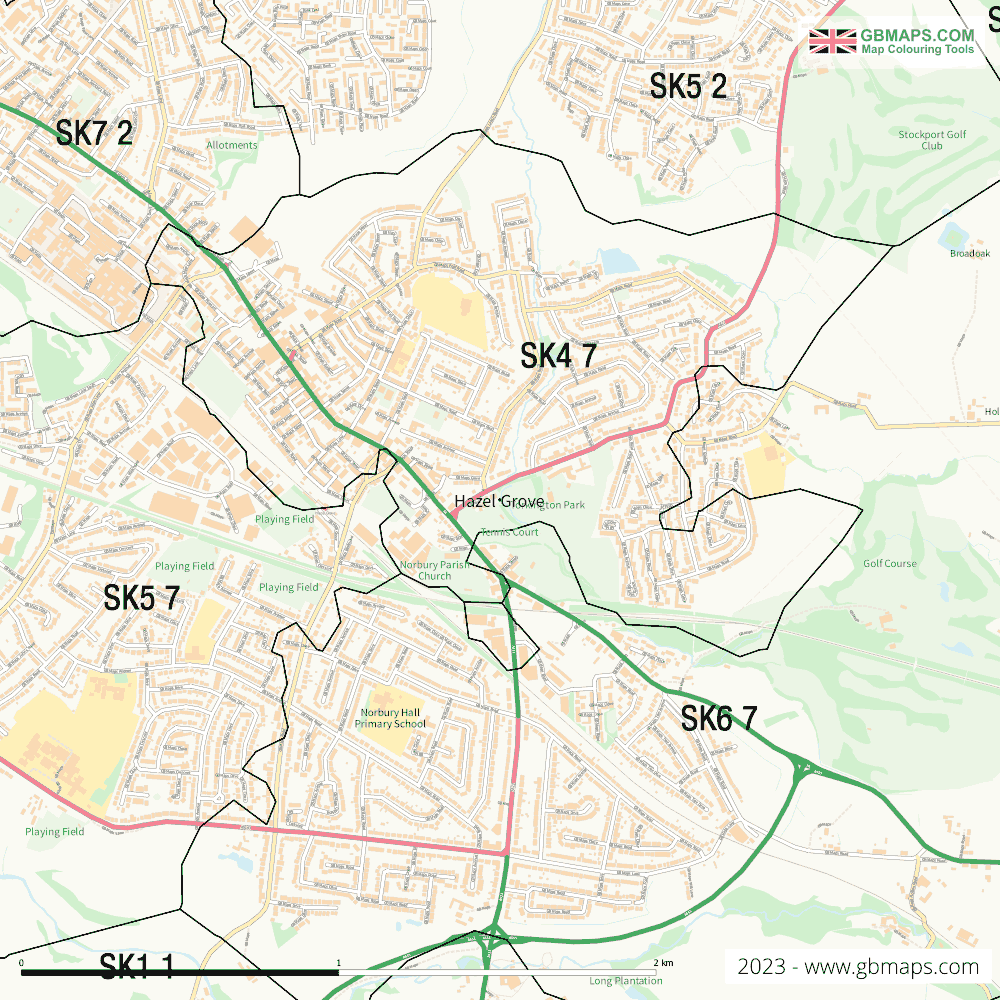 Download Hazel Grove Town Map