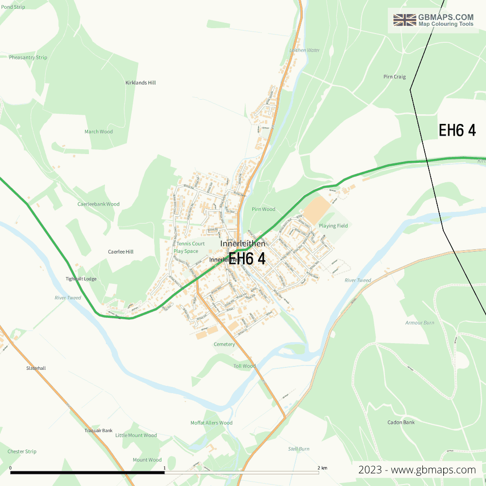 Download Innerleithen Town Map