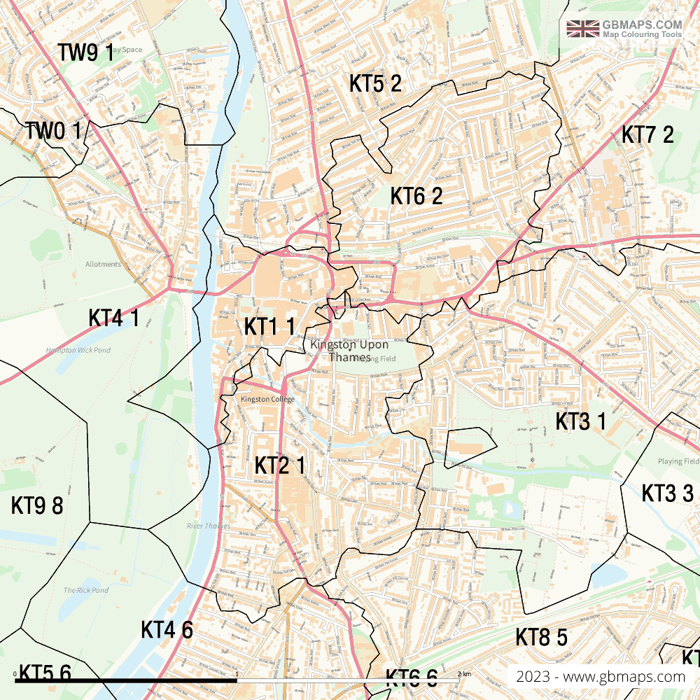 Download Kingston Upon Thames Town Map