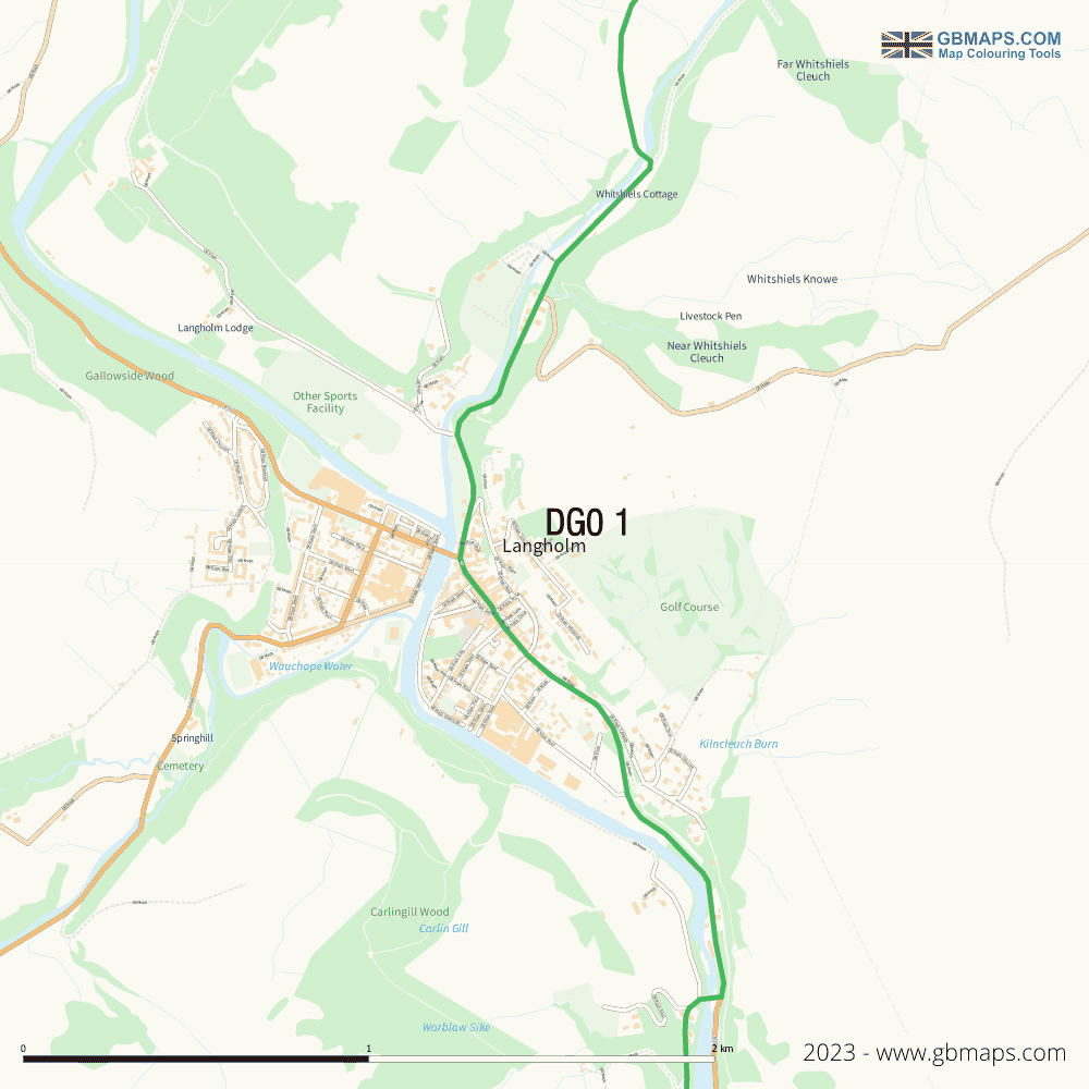 Download Langholm Town Map