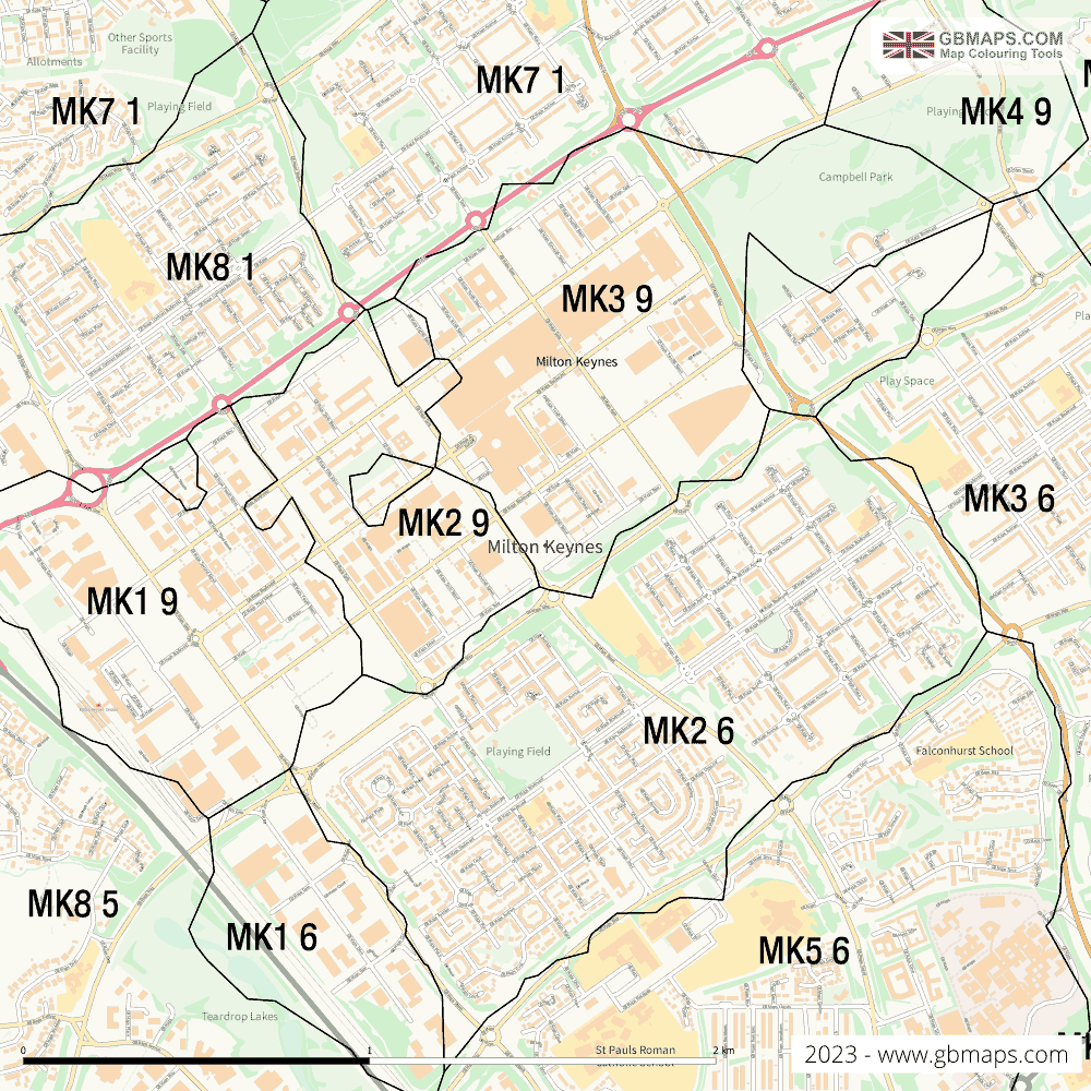 Download Milton Keynes Town Map