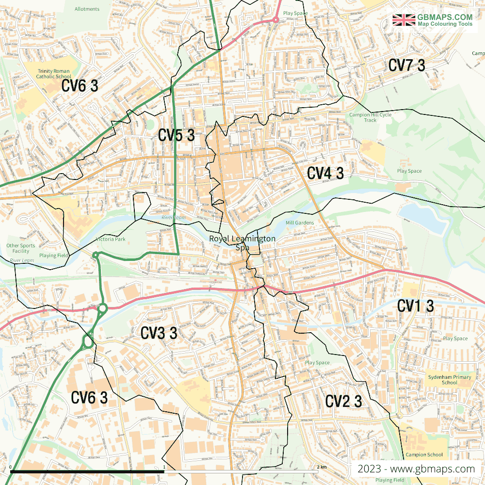 Download Royal Leamington Spa Town Map