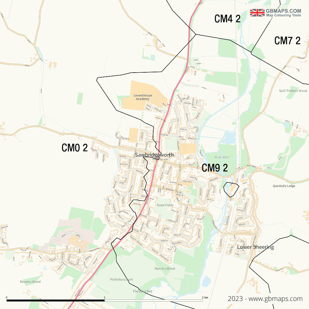 Download Sawbridgeworth Town Map