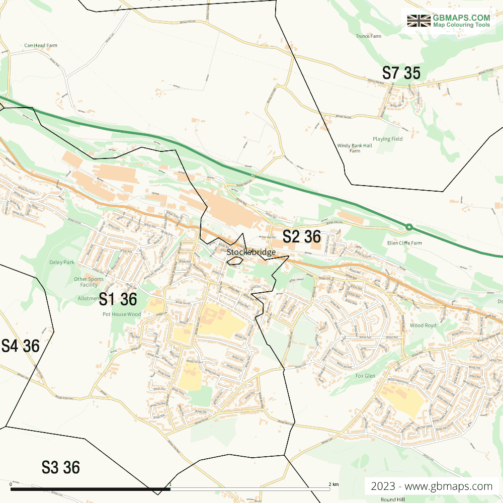 Download Stocksbridge Town Map