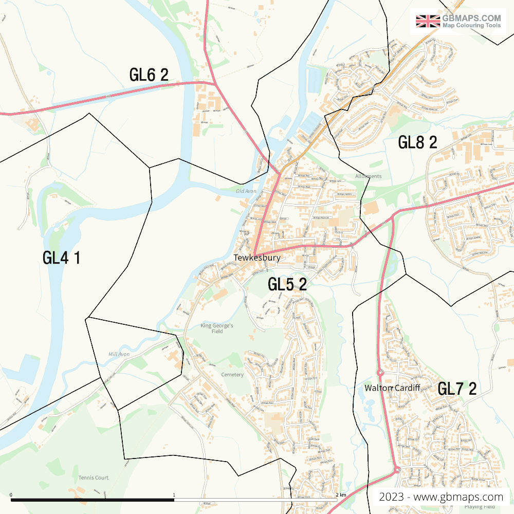 Download Tewkesbury Town Map