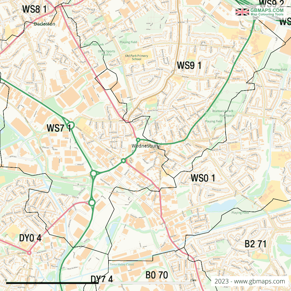 Download Wednesbury Town Map