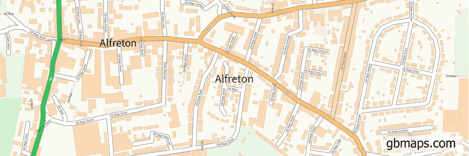 Alfreton wide thin map image