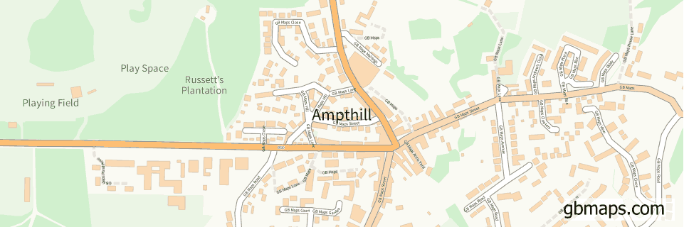 Ampthill wide thin map image