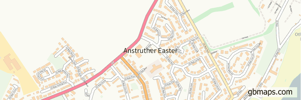 Anstruther Easter wide thin map image