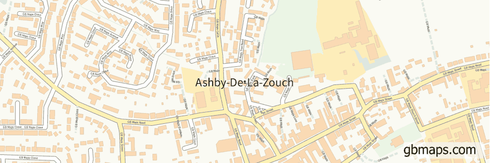 Ashby-de-la-zouch wide thin map image