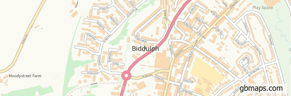 Biddulph wide thin map image