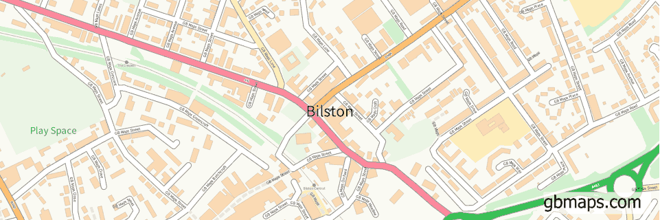Bilston wide thin map image