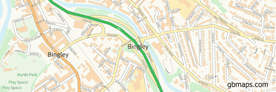 Bingley wide thin map image