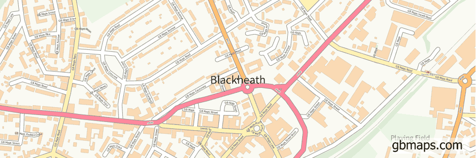 Blackheath wide thin map image