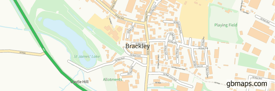 Brackley wide thin map image