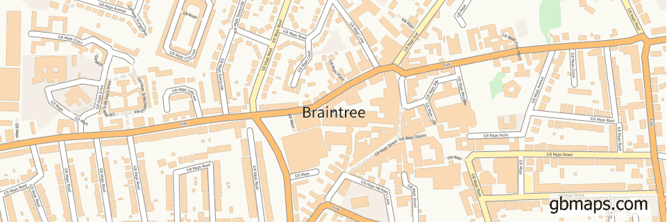 Braintree wide thin map image
