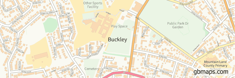 Buckley wide thin map image