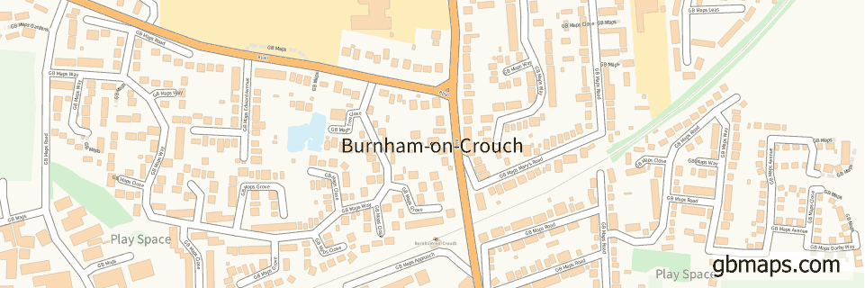 Burnham-on-crouch wide thin map image