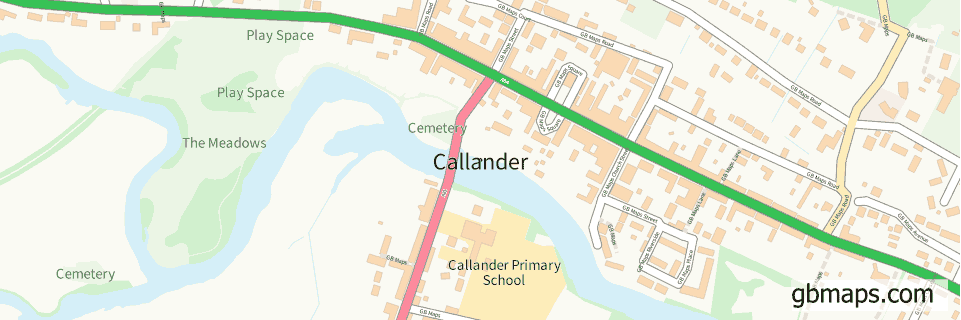 Callander wide thin map image