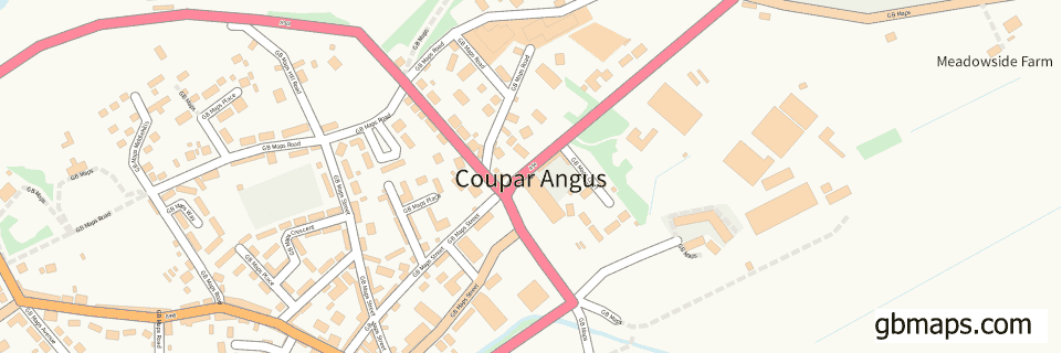 Coupar Angus wide thin map image