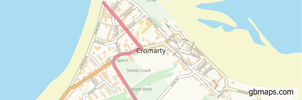 Cromarty wide thin map image