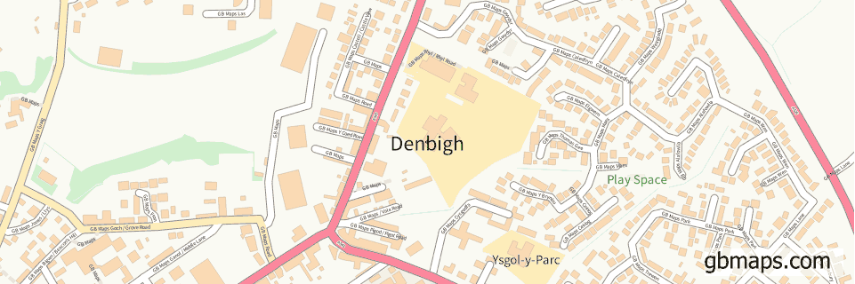 Denbigh wide thin map image