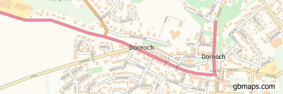 Dornoch wide thin map image