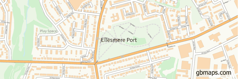 Ellesmere Port wide thin map image